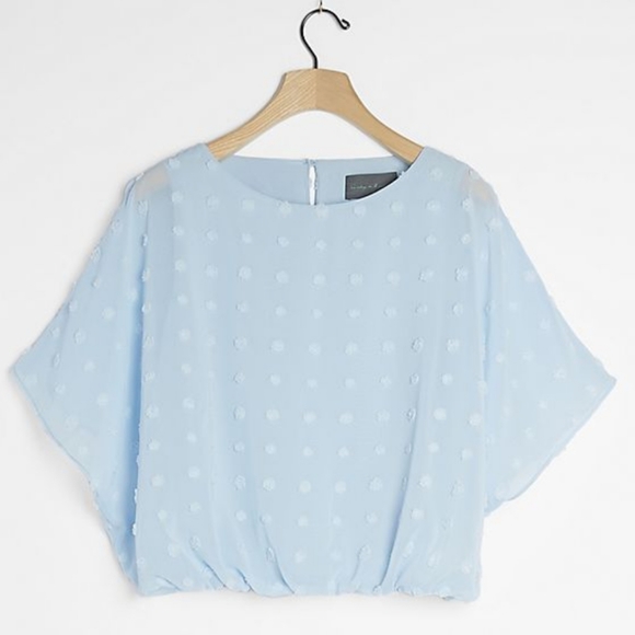 Anthropologie Tops - Anthropologie Sunday In Brooklyn Textured Dot Iza Blouse SzXS